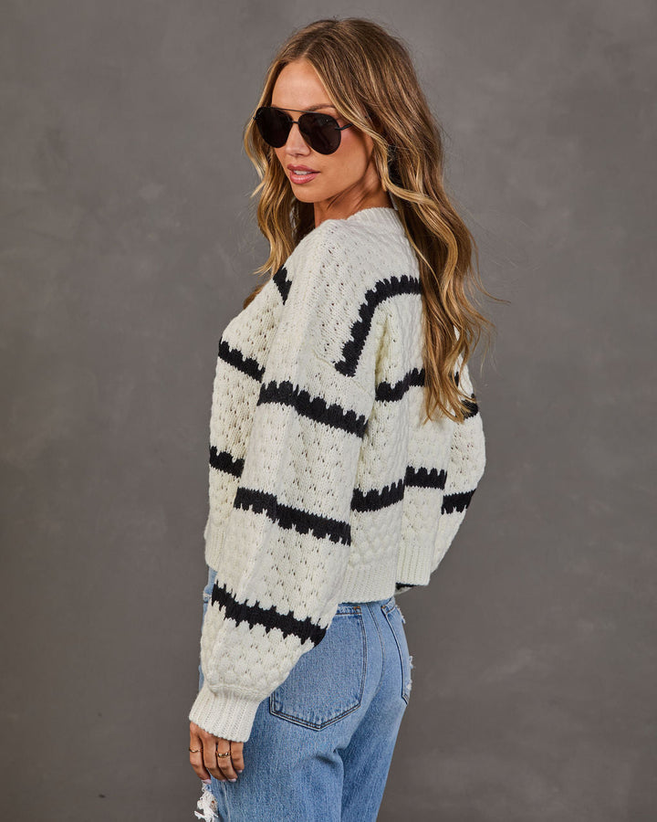 Pull Femme en Maille Rayé