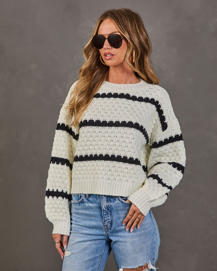 Pull Femme en Maille Rayé