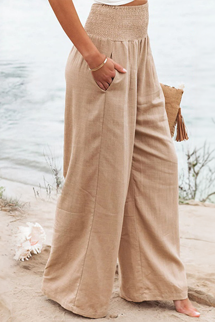 Carine | Pantalon palazzo taille haute pour femme