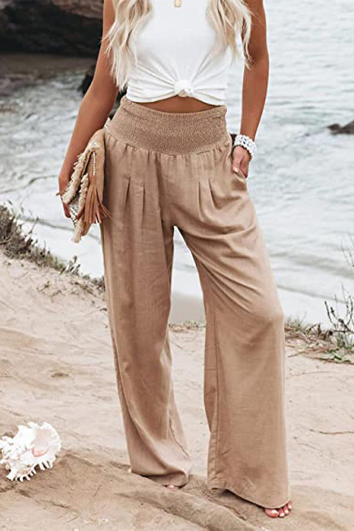 Carine | Pantalon palazzo taille haute pour femme