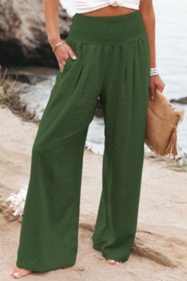 Carine | Pantalon palazzo taille haute pour femme