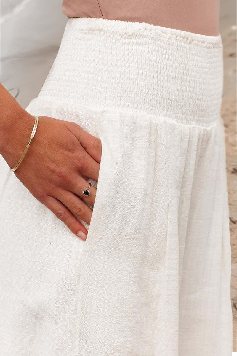 Carine | Pantalon palazzo taille haute pour femme