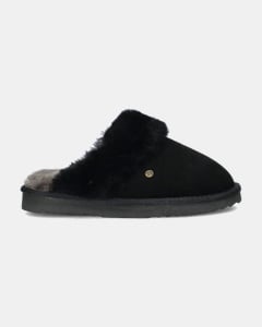 Chaussons Mules en Daim Doublés Fourrure pour Femme