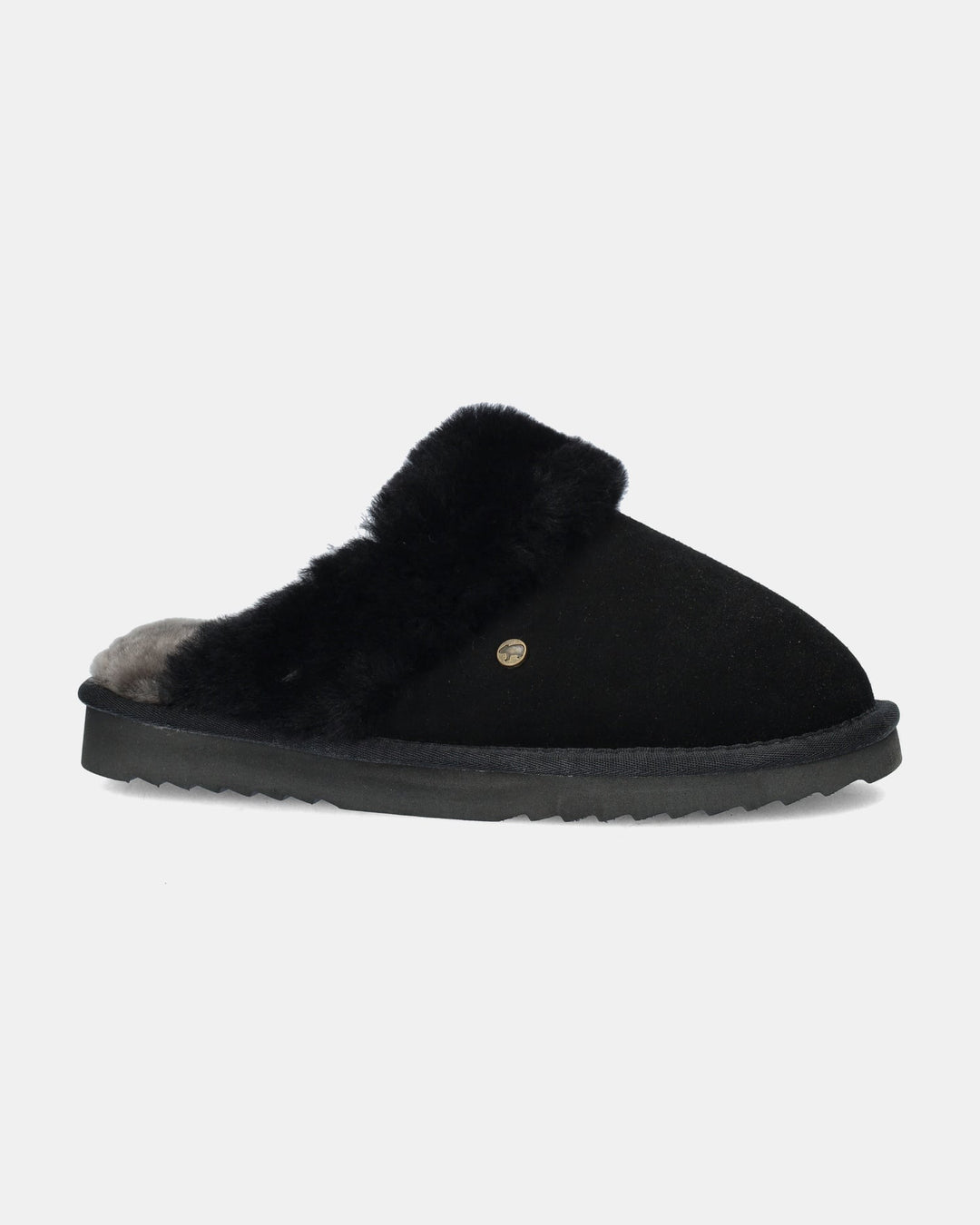 Chaussons Mules en Daim Doublés Fourrure pour Femme