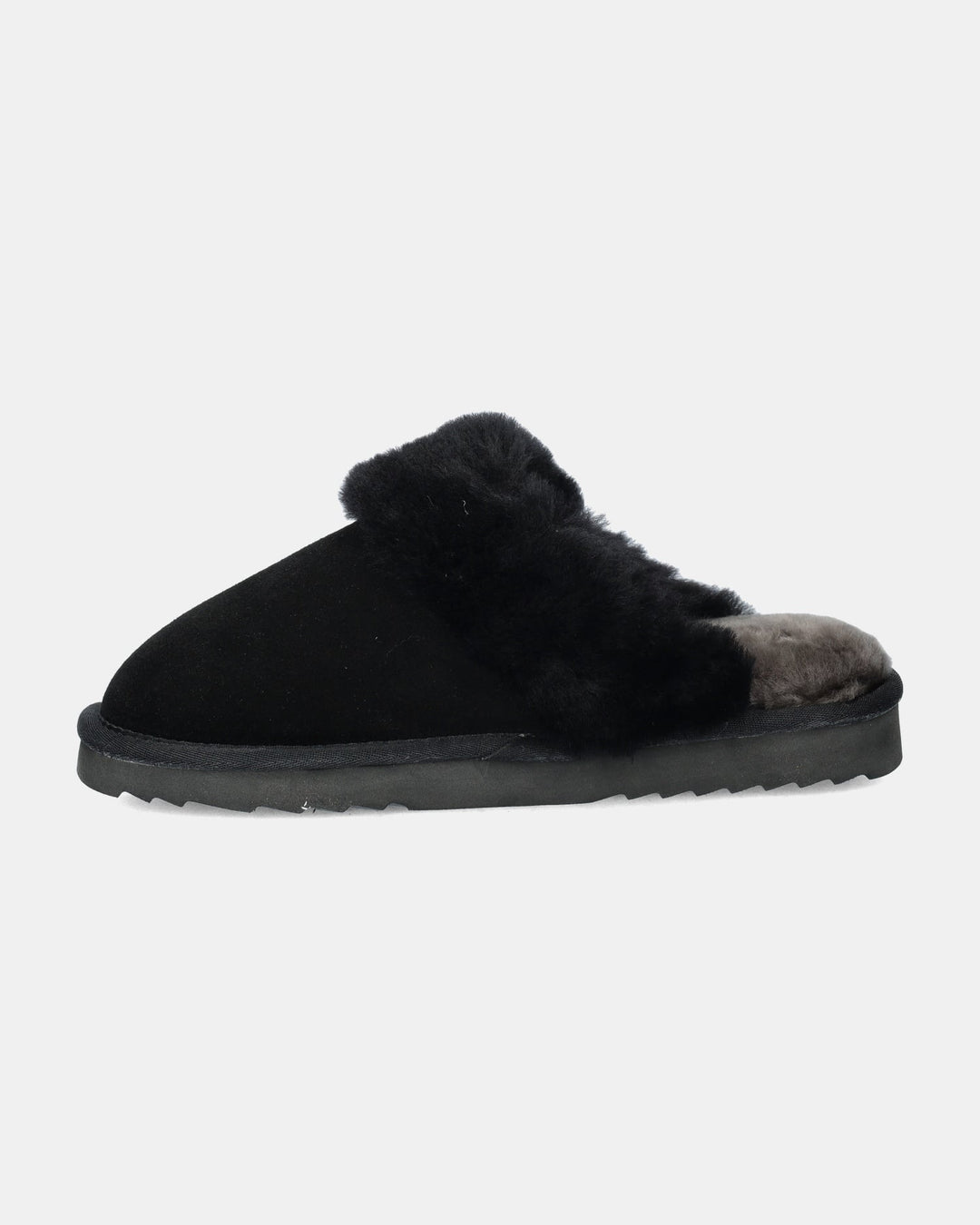 Chaussons Mules en Daim Doublés Fourrure pour Femme