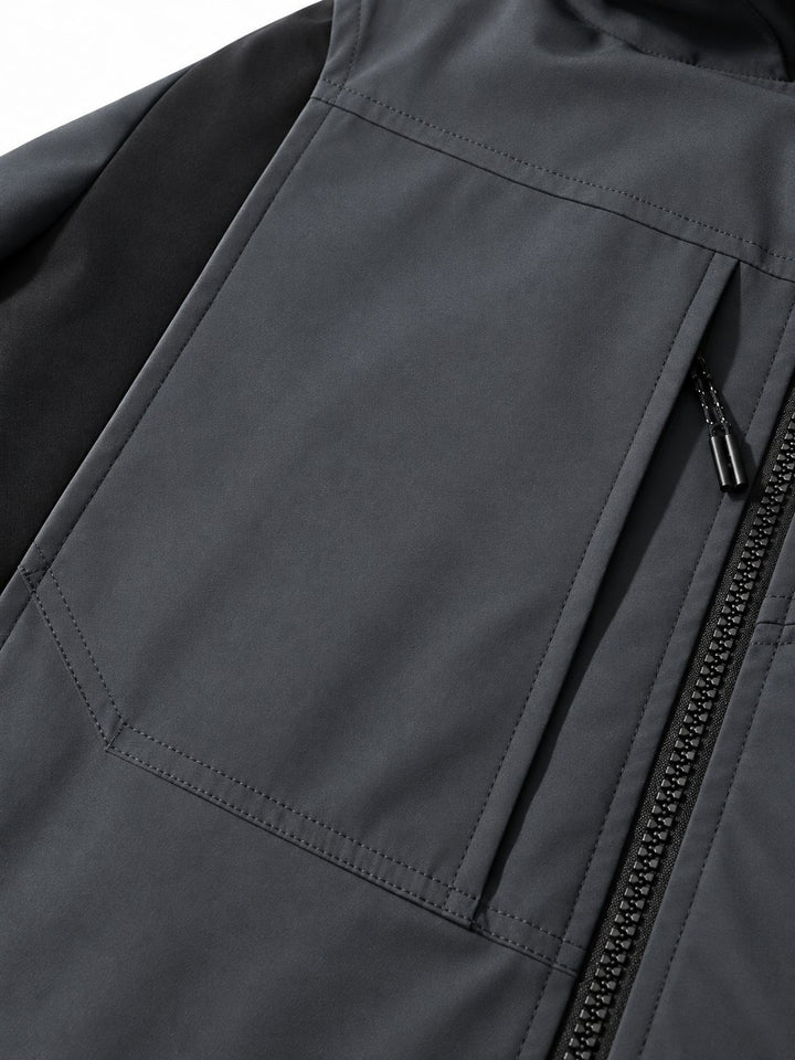Veste Imperméable Homme 8000mm Randonnée À Capuche Réglable Et Coupe Vent