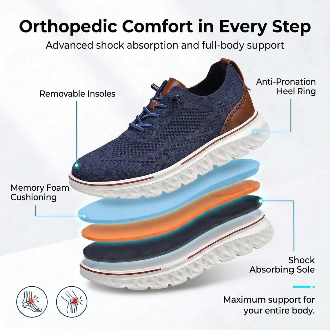 Chaussures Orthopédiques Homme Confort avec Semelles