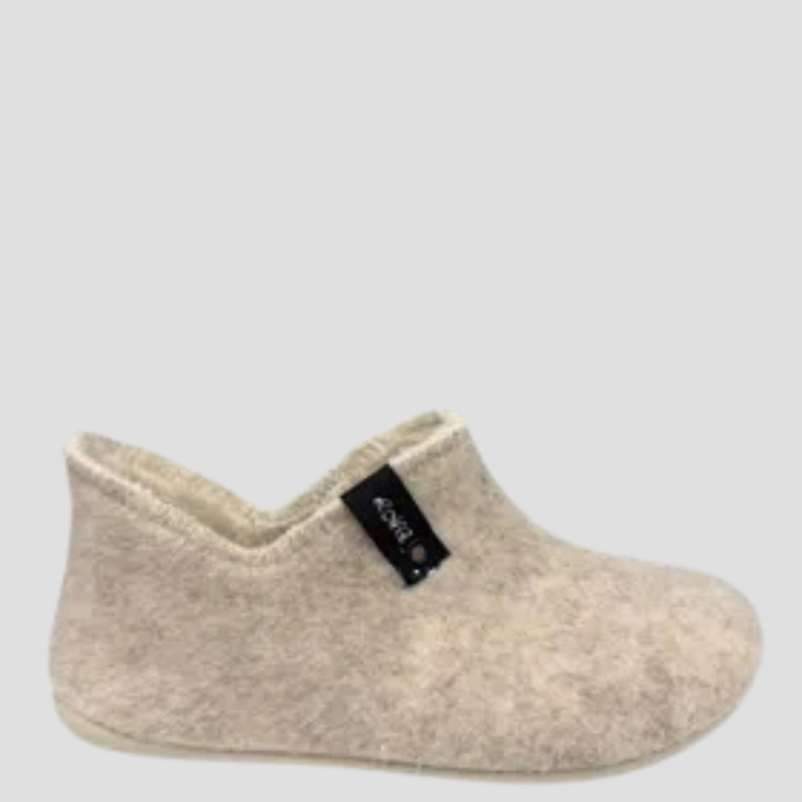 Chaussons Fermés en Textile Doublés et Semelle Antidérapante pour Femme