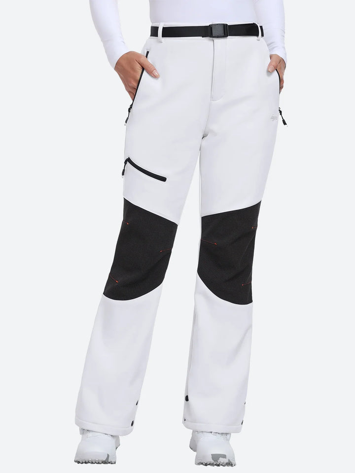 Pantalon De Ski Femme Doublé Polaire Imperméable Genoux Renforcés