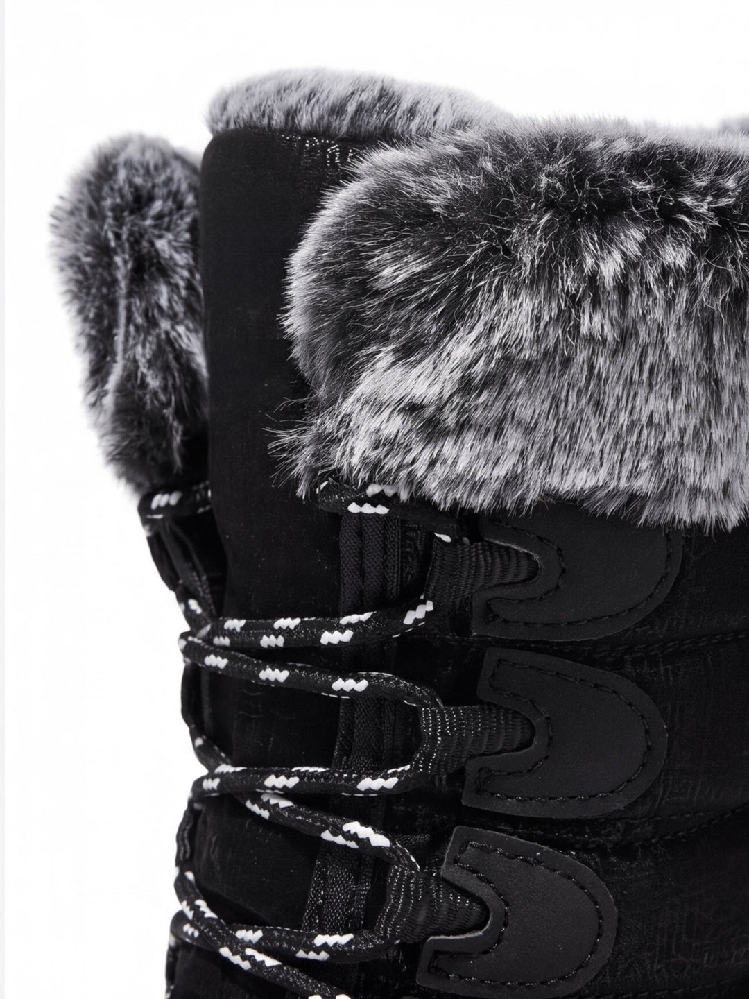 Bottes De Randonnée Femme Imperméables Doublure Polaire Et Col Fausse Fourrure