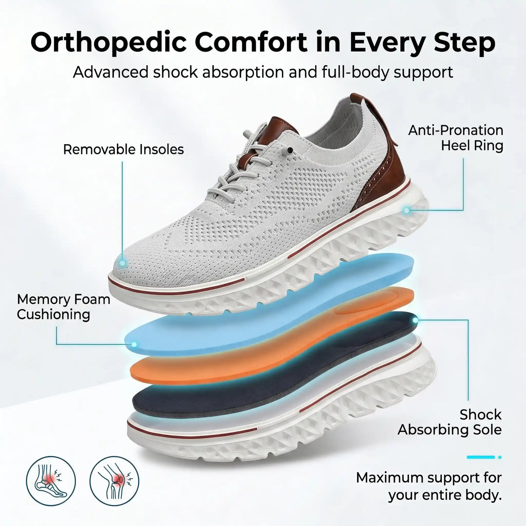 Chaussures Orthopédiques Homme Confort avec Semelles