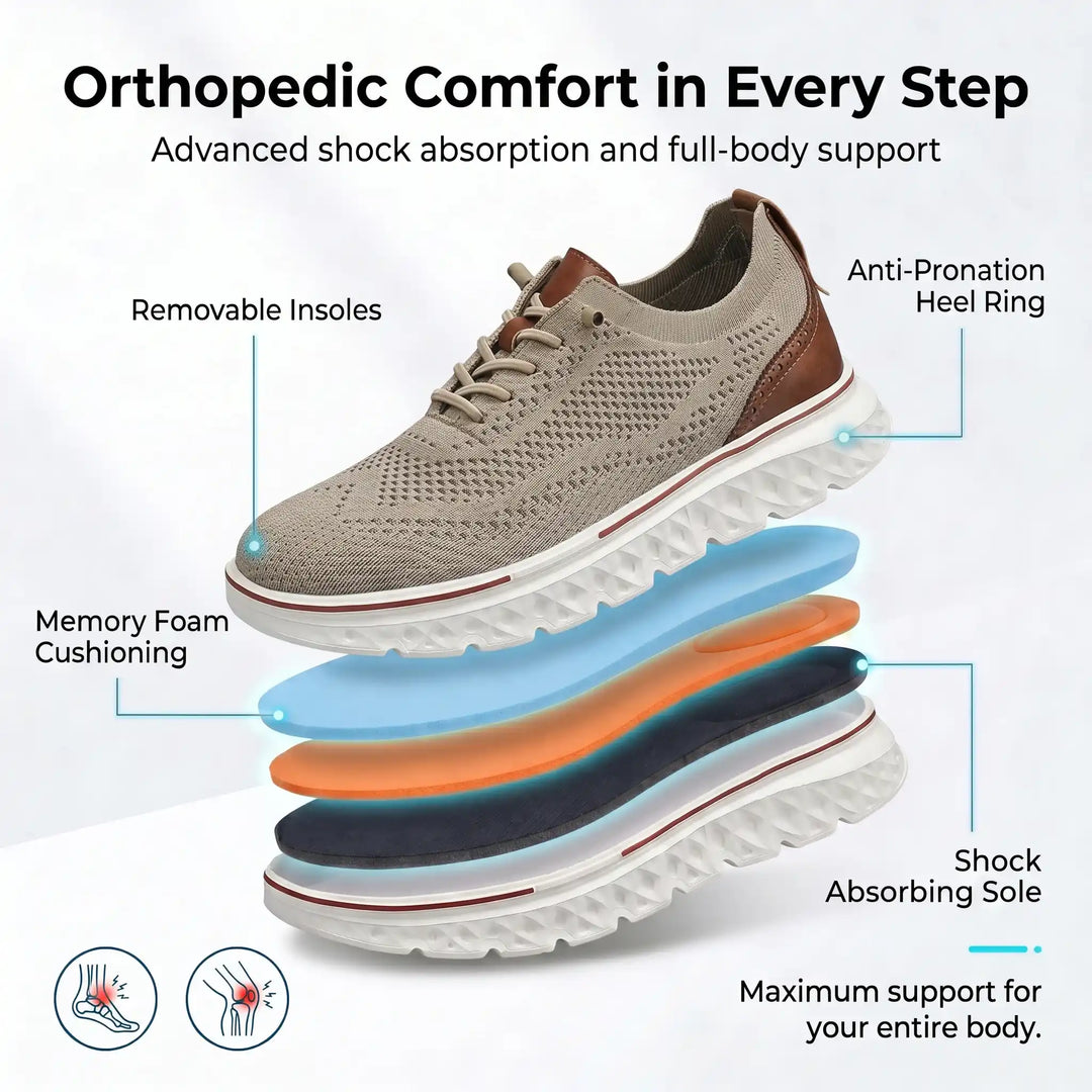 Chaussures Orthopédiques Homme Confort avec Semelles
