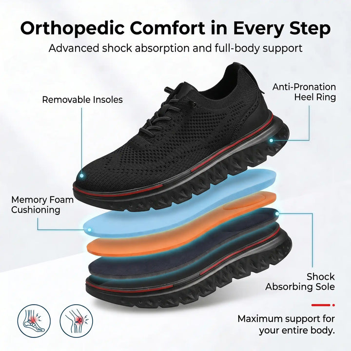 Chaussures Orthopédiques Homme Confort avec Semelles