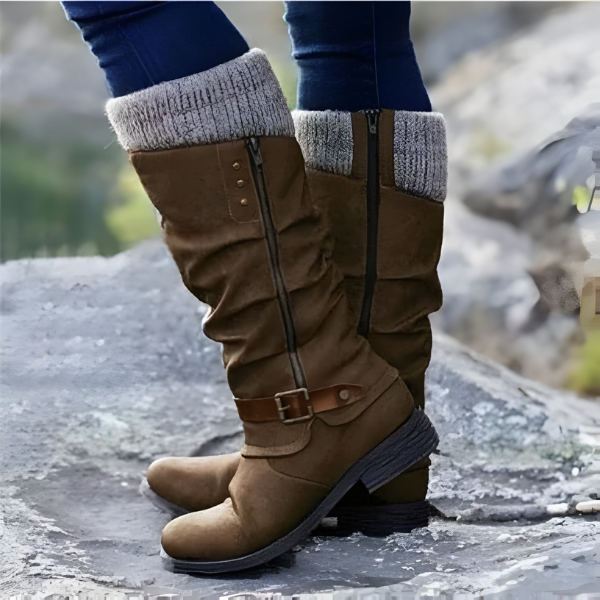 Bottes Orthopédiques Femme avec Doublure Thermique, Soutien de la Voûte Plantaire et Semelle Antidérapante
