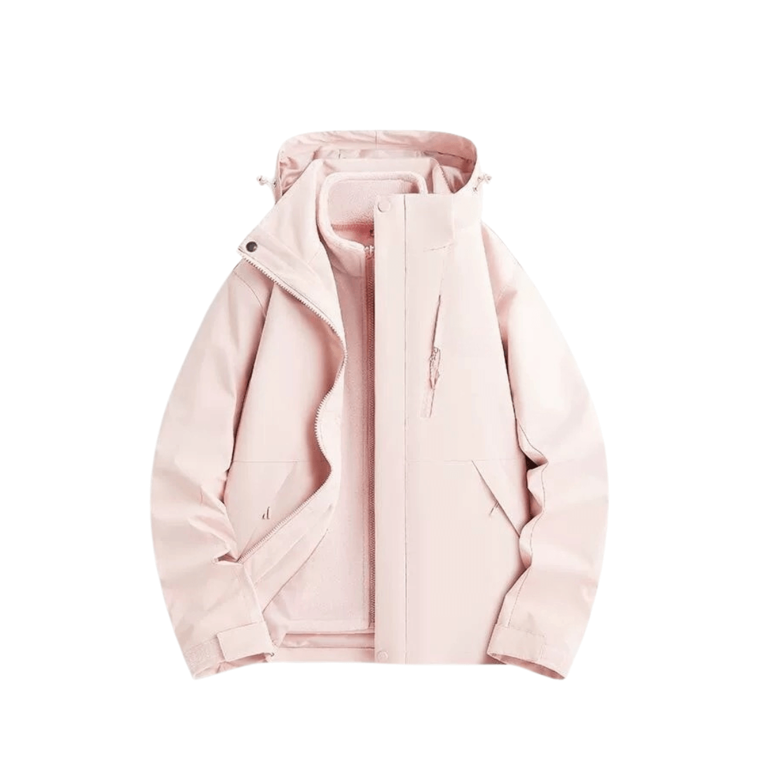 Veste De Pluie Femme 3 En 1 Imperméable Doublure Polaire Amovible