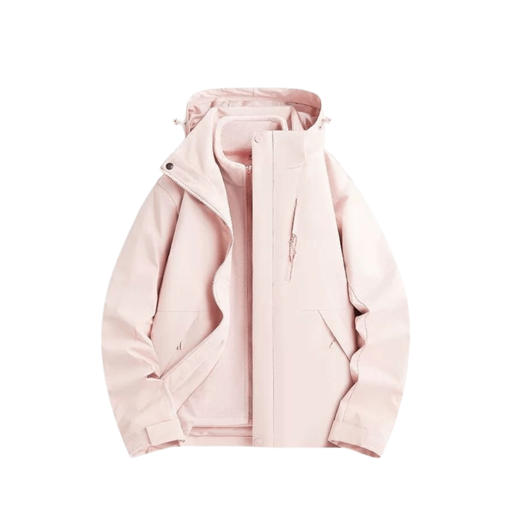 Veste De Pluie Femme 3 En 1 Imperméable Doublure Polaire Amovible