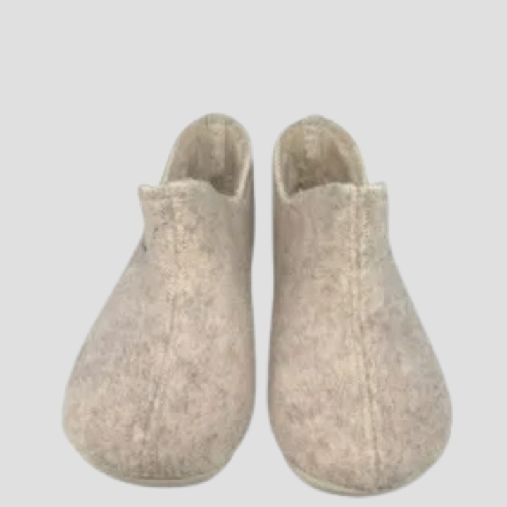 Chaussons Fermés en Textile Doublés et Semelle Antidérapante pour Femme