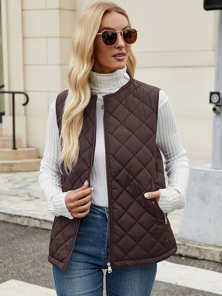 Gilet Matelassé Femme Sans Manches Léger