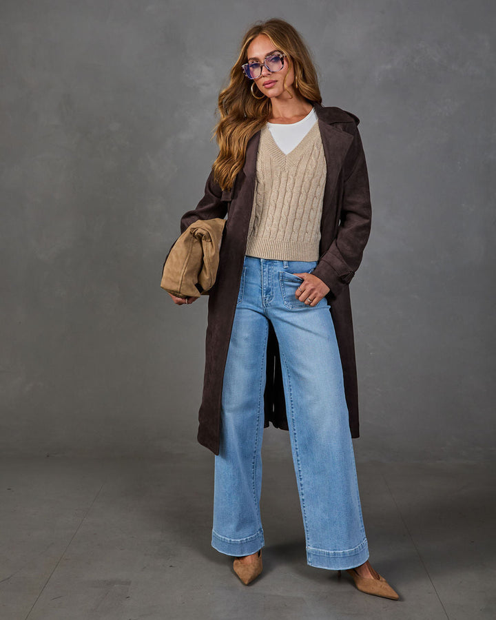 Jean Femme Stretch Taille Haute Coupe Large