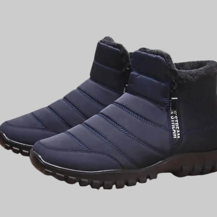 Bottes d'Hiver Homme Imperméables avec Zip Latéral et Semelle Antidérapante