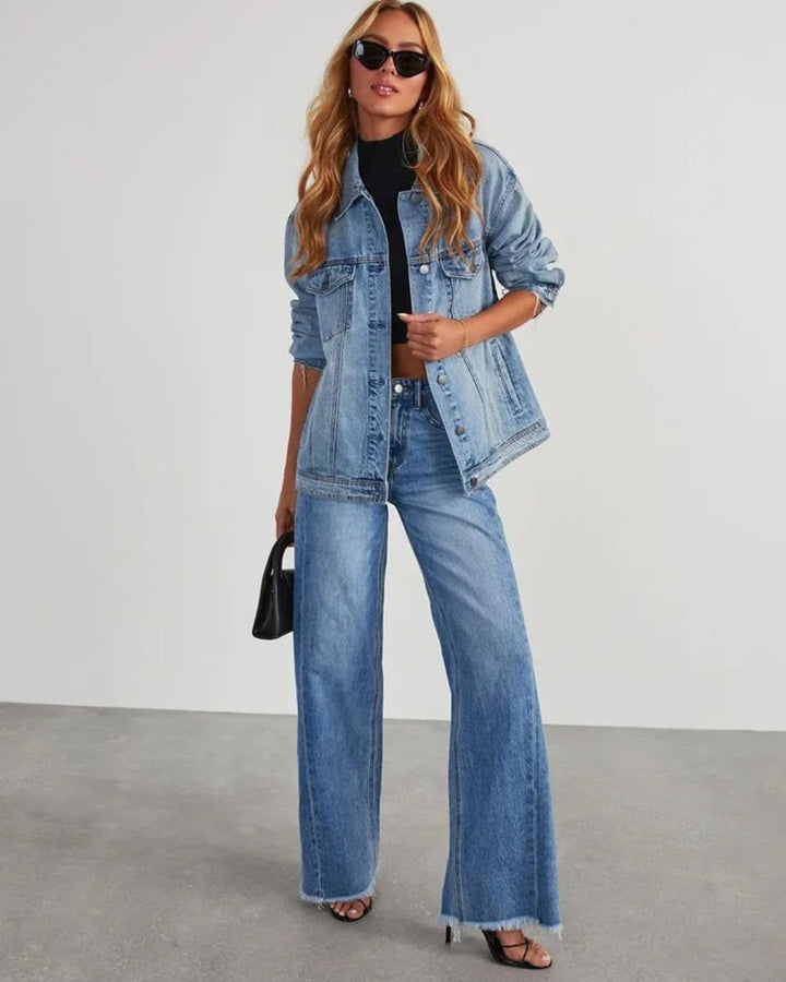 Thérèse | Pantalon en denim à taille haute pour femmes