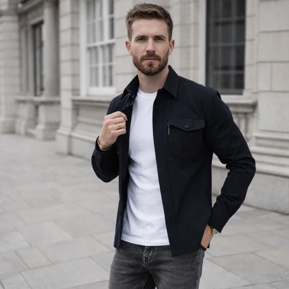 Surchemise Boutonnée à Poches Poitrine pour Homme