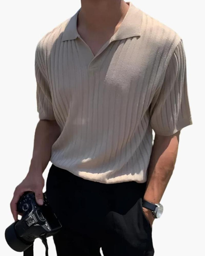 Édouard | Polo classique à côtes pour hommes