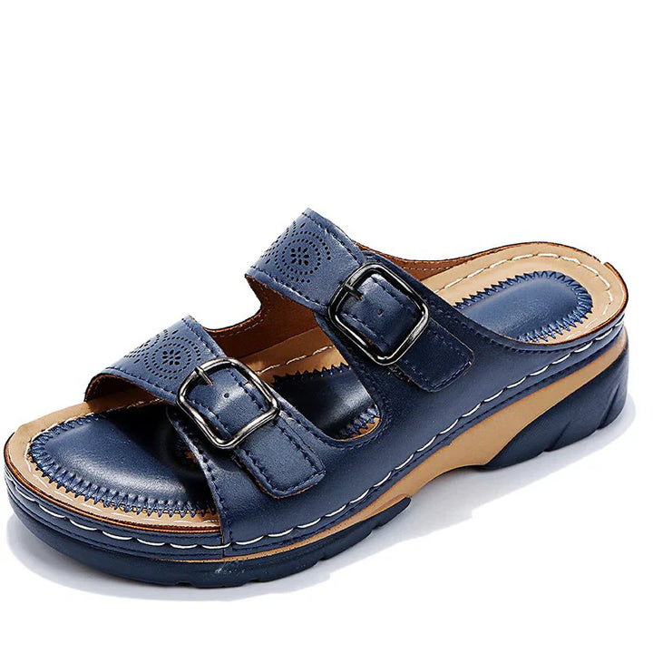 Sandales Bertille pour femme souples et orthopédiques, semelle ergonomique avec amorti optimal pour usage quotidien.