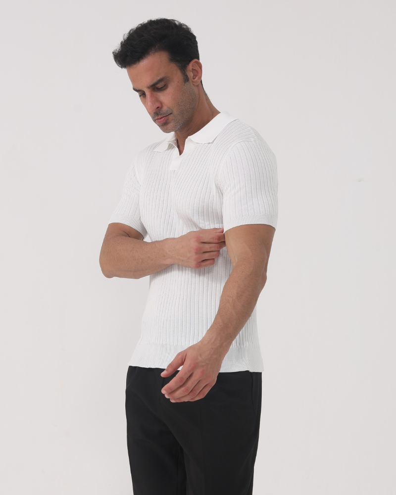 Édouard | Polo classique à côtes pour hommes