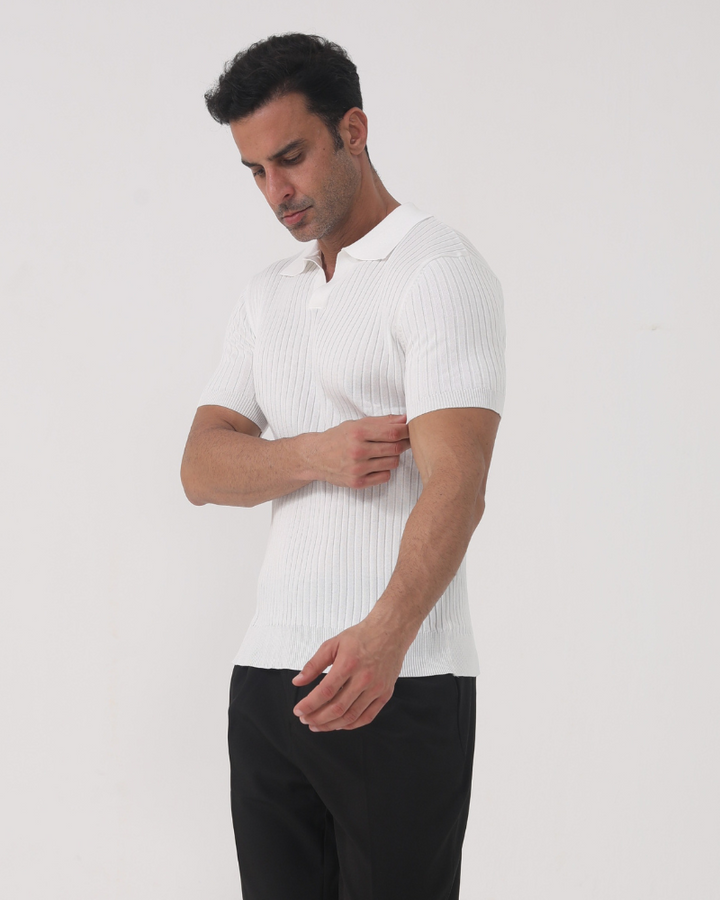 Édouard | Polo classique à côtes pour hommes
