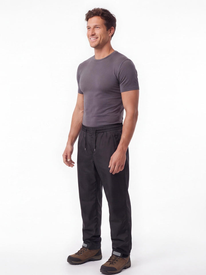Surpantalon De Randonnée Homme Imperméable À Enfiler Taille Élastique