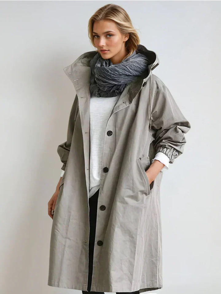 Imperméable Femme à Capuche Ceinturé