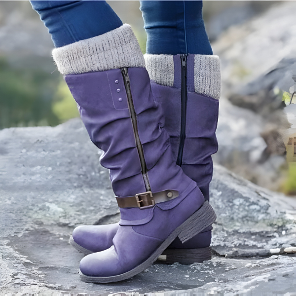 Bottes Orthopédiques Femme avec Doublure Thermique, Soutien de la Voûte Plantaire et Semelle Antidérapante