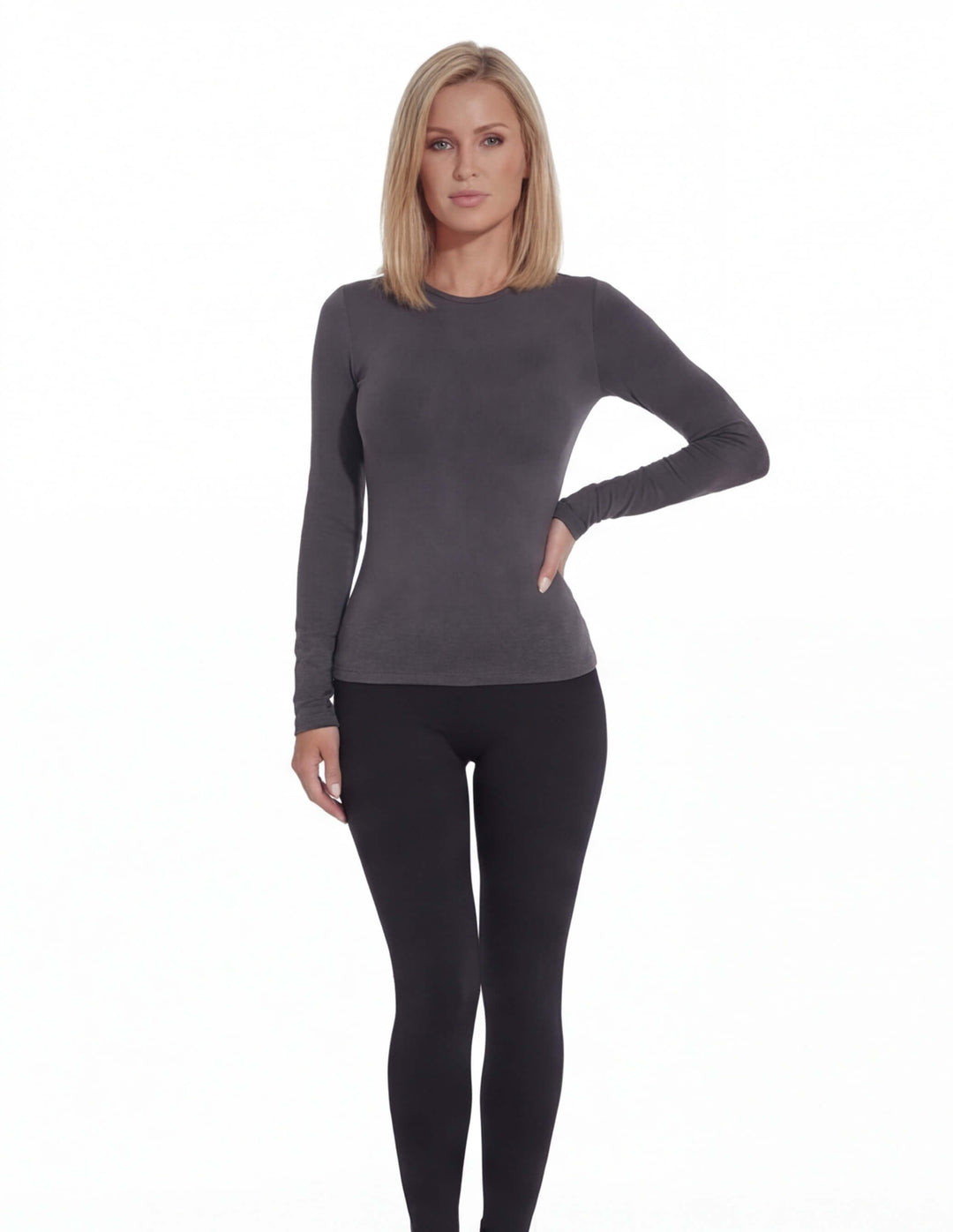 Legging Femme Doublure Polaire Taille Haute Et Ourlet Reversibles