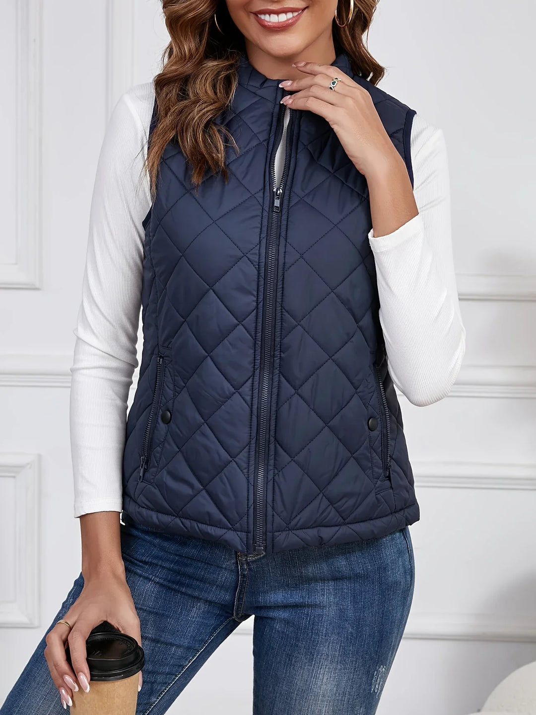 Gilet Matelassé Femme Sans Manches Léger