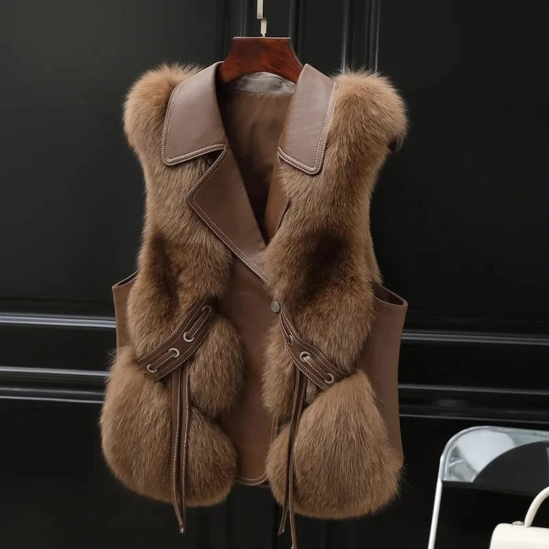 Gilet Femme en Fausse Fourrure