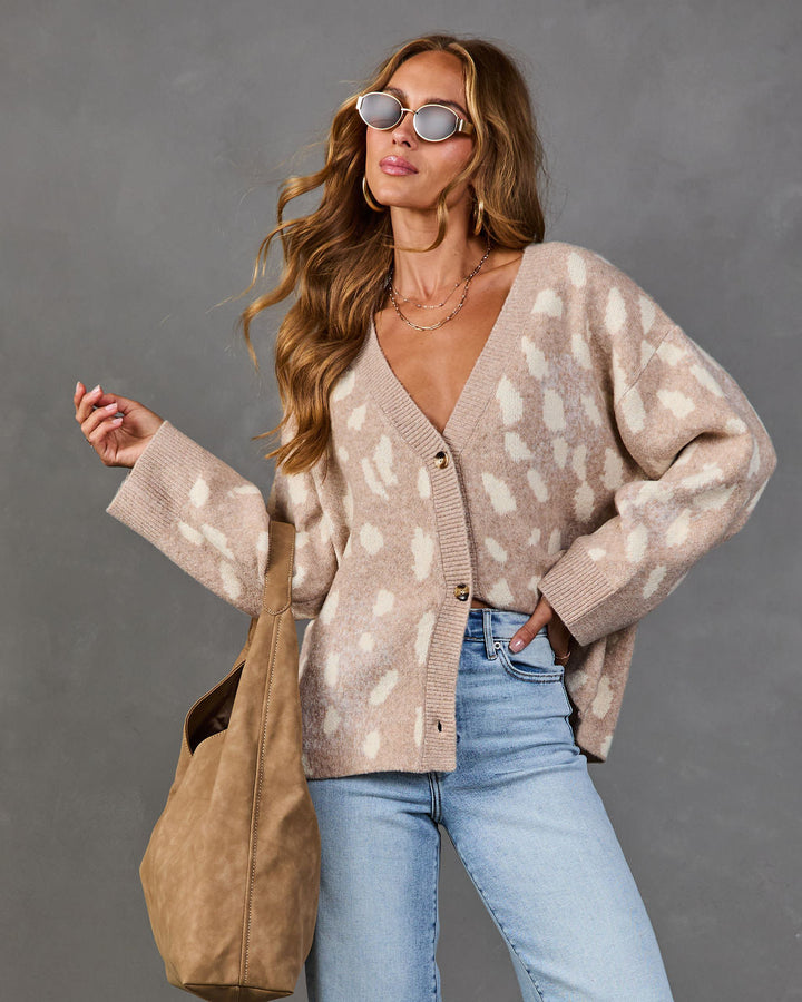 Gilet Femme en Maille à Imprimé Animal