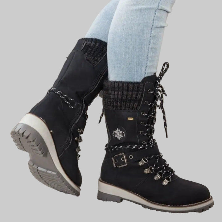 Bottes d'Hiver Orthopédiques Femme avec Doublure Chaude et Semelle Antidérapante