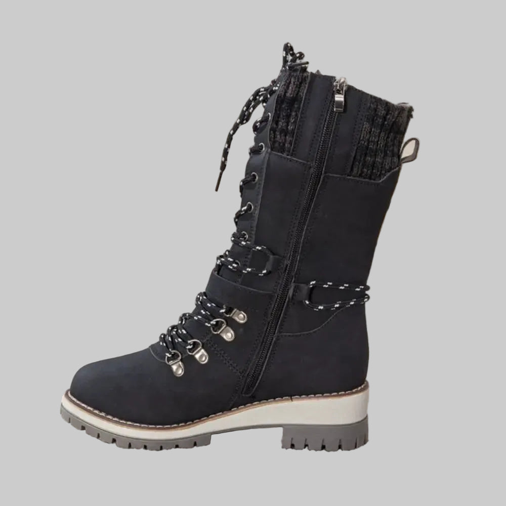 Bottes d'Hiver Orthopédiques Femme avec Doublure Chaude et Semelle Antidérapante