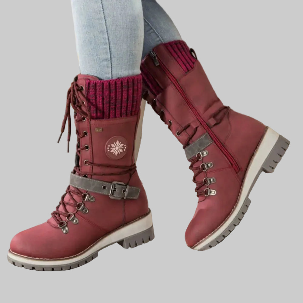 Bottes d'Hiver Orthopédiques Femme avec Doublure Chaude et Semelle Antidérapante