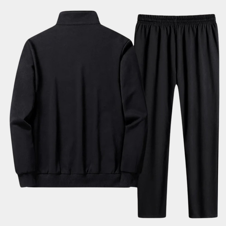 Survêtement Homme 2 Pièces en Polyester avec Veste Zippée et Jogger