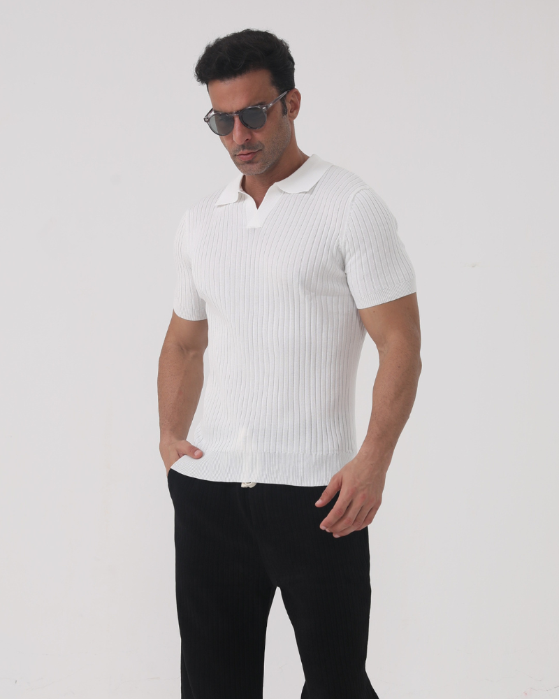Édouard | Polo classique à côtes pour hommes