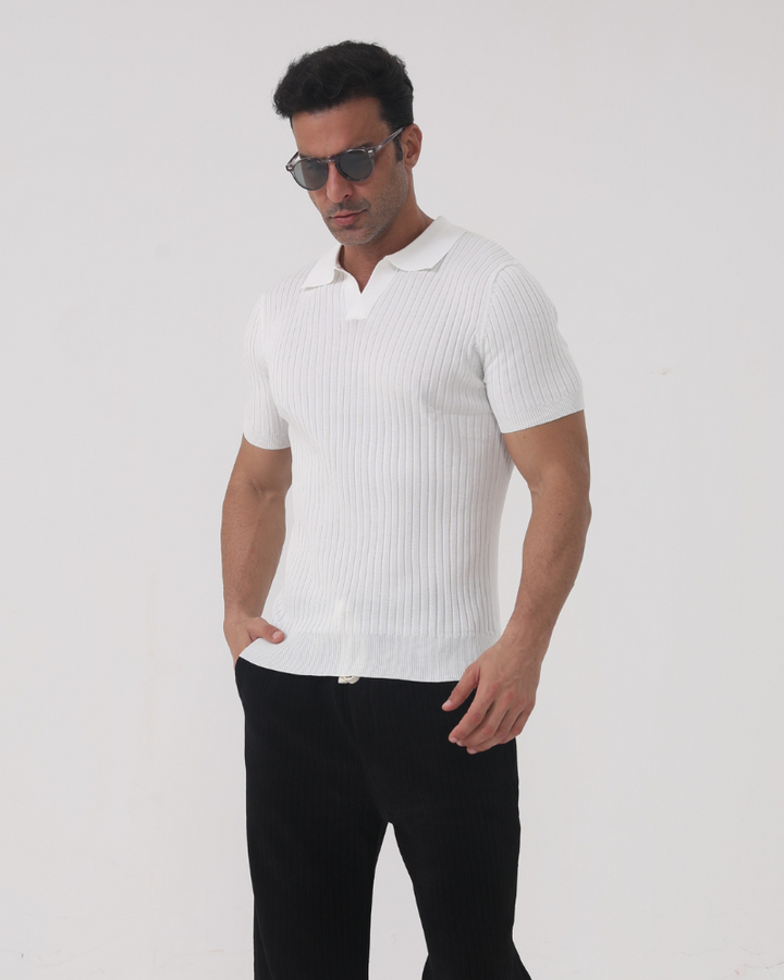 Édouard | Polo classique à côtes pour hommes