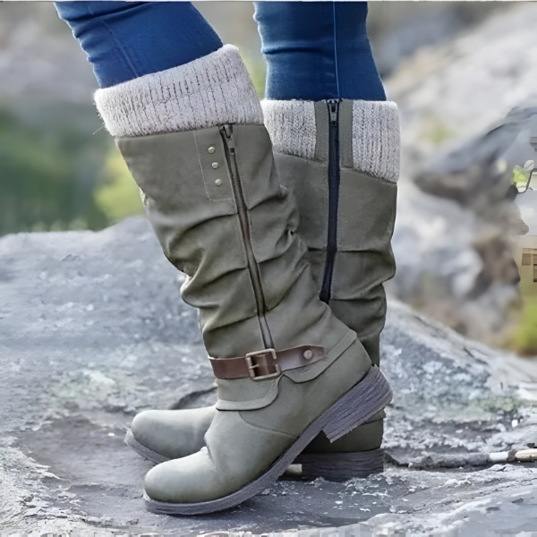Bottes Orthopédiques Femme avec Doublure Thermique, Soutien de la Voûte Plantaire et Semelle Antidérapante