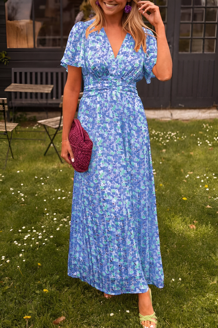 Hélène | Robe élégante fleurie ceinturée pour femmes