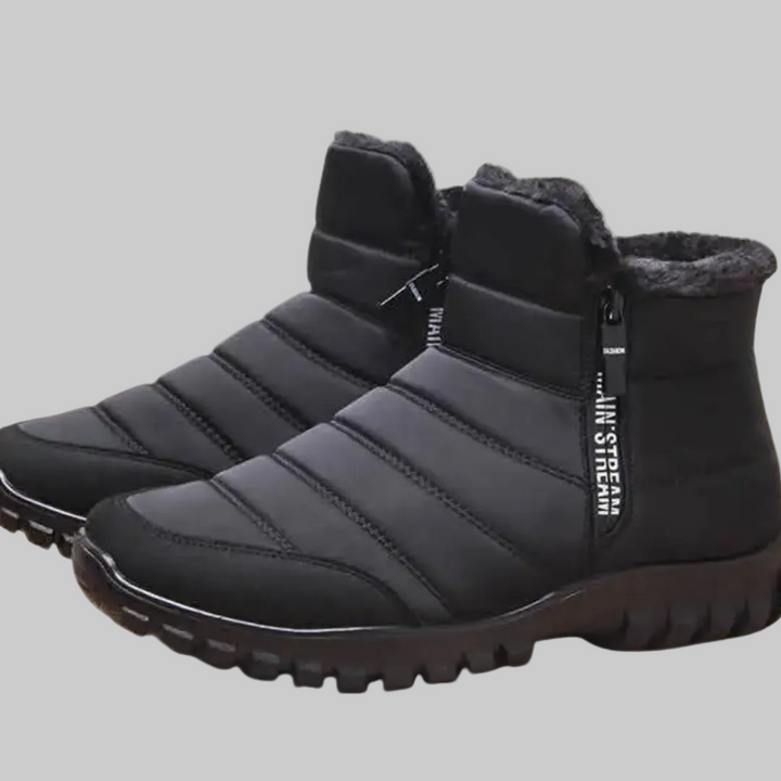 Bottes d'Hiver Homme Imperméables avec Zip Latéral et Semelle Antidérapante