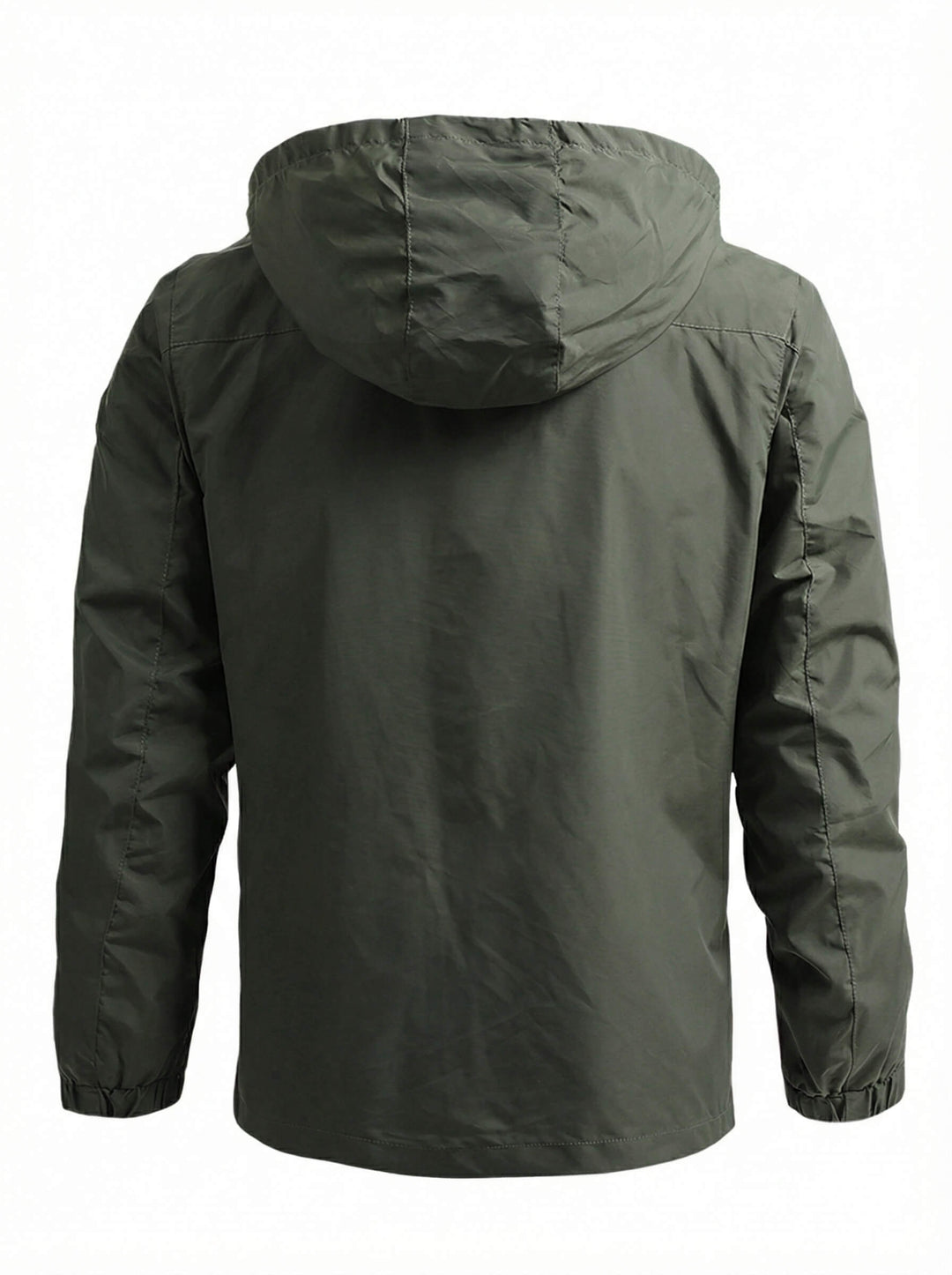 Veste coupe-vent imperméable à capuche pour hommes avec poche poitrine