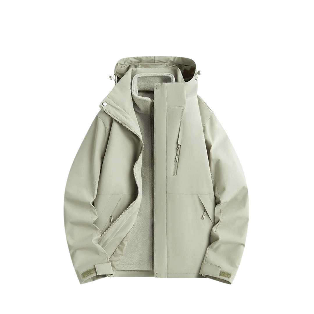 Veste De Pluie Femme 3 En 1 Imperméable Doublure Polaire Amovible