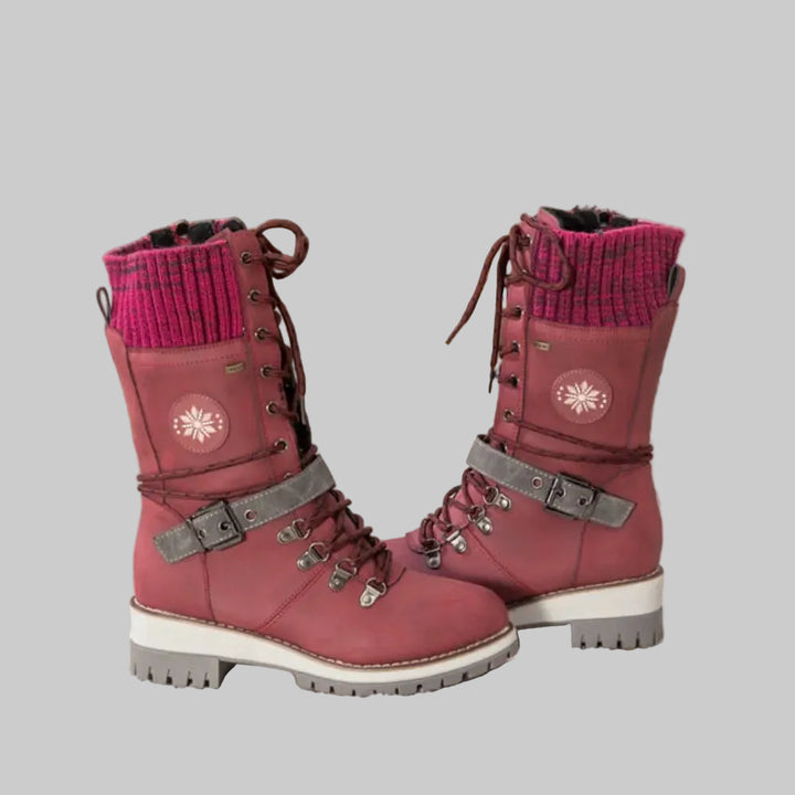 Bottes d'Hiver Orthopédiques Femme avec Doublure Chaude et Semelle Antidérapante