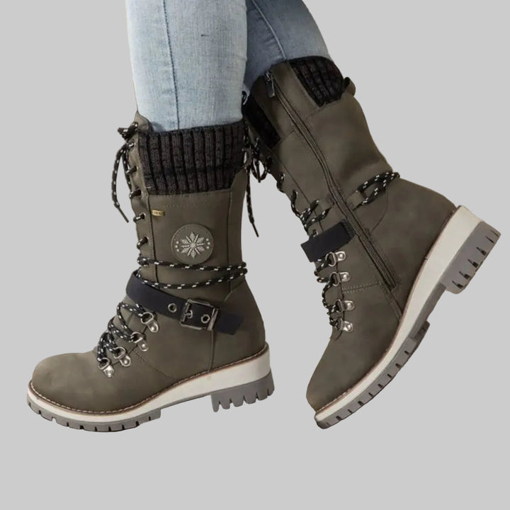 Bottes d'Hiver Orthopédiques Femme avec Doublure Chaude et Semelle Antidérapante